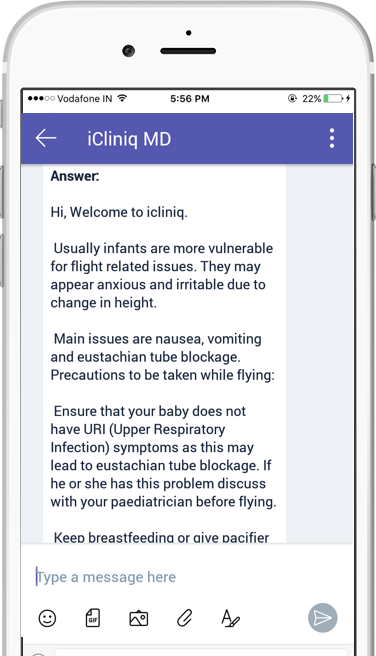 icliniq MS team answer screen